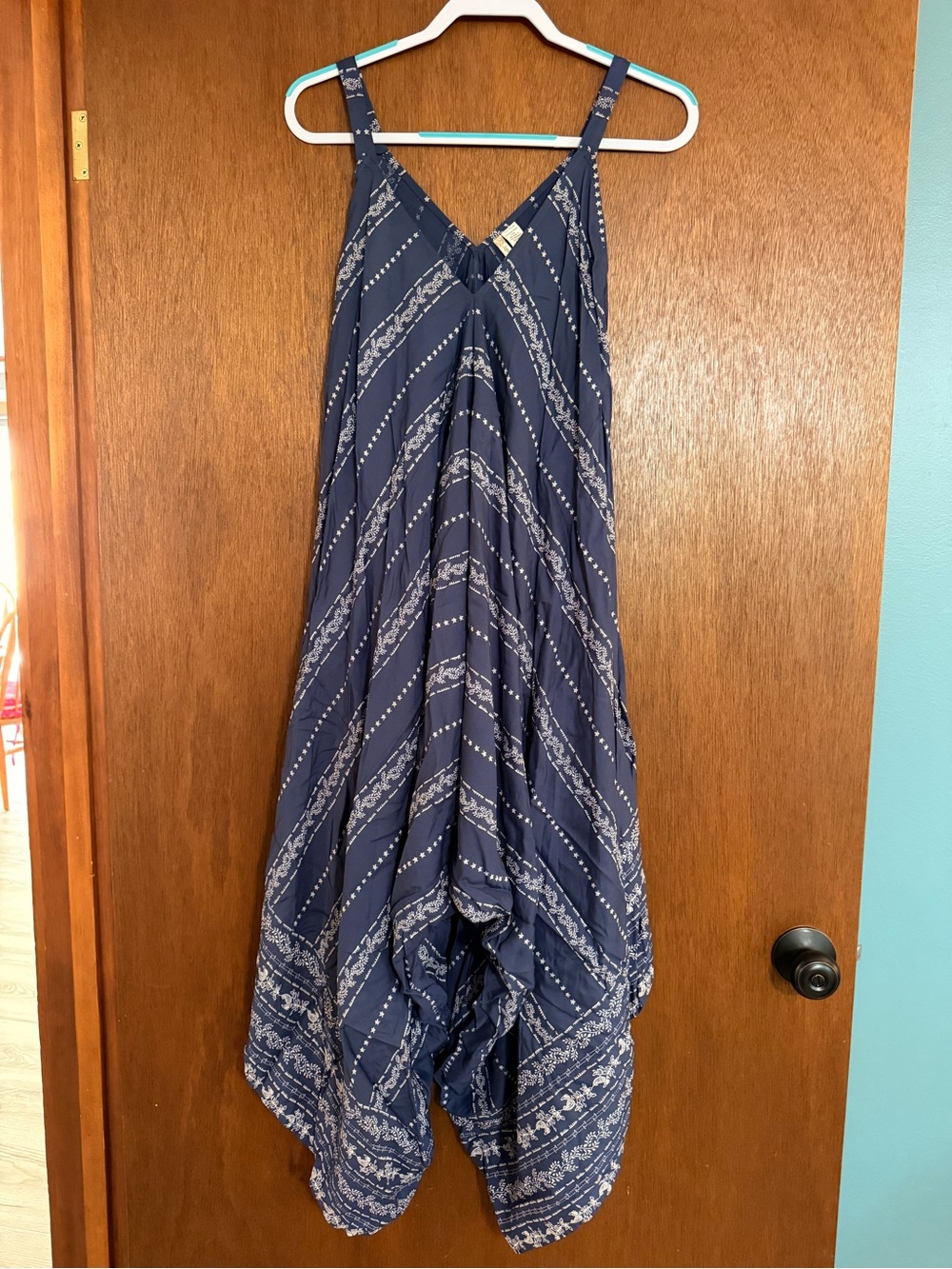 Japna Navy Blue & White Romper